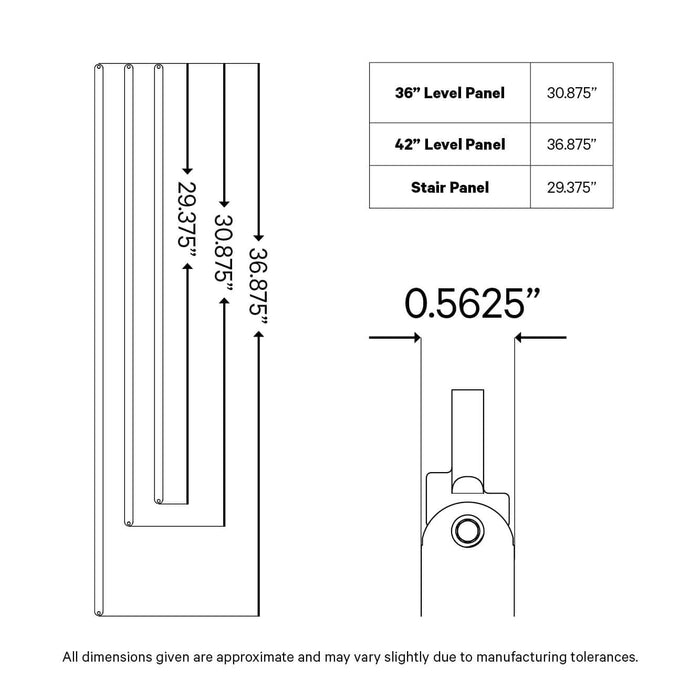 9/16" Summit Series Support Bar Assembly Hardware Cable Bullet