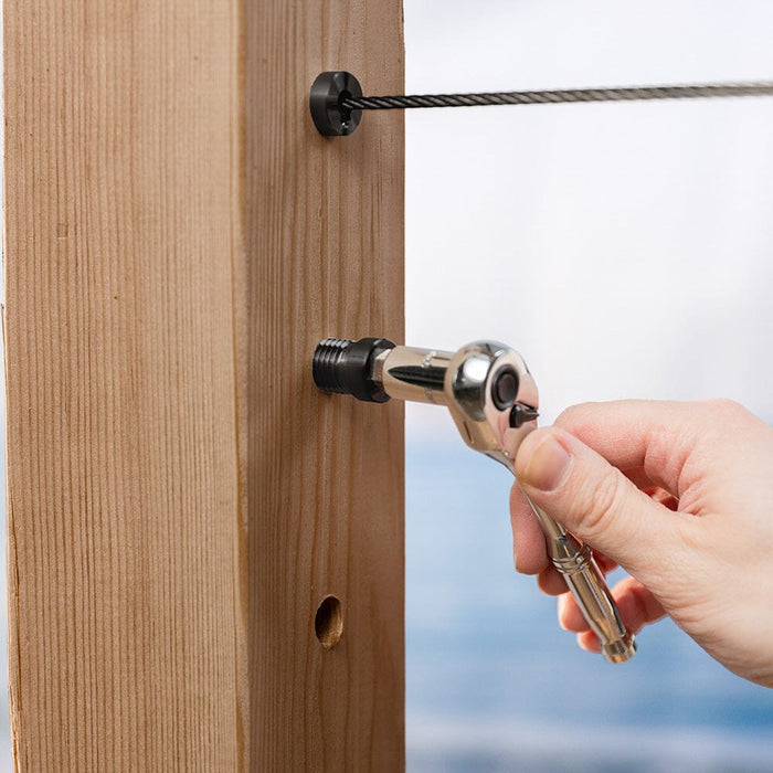 Black Cable Tensioner for Wood Posts Tensioners Cable Bullet