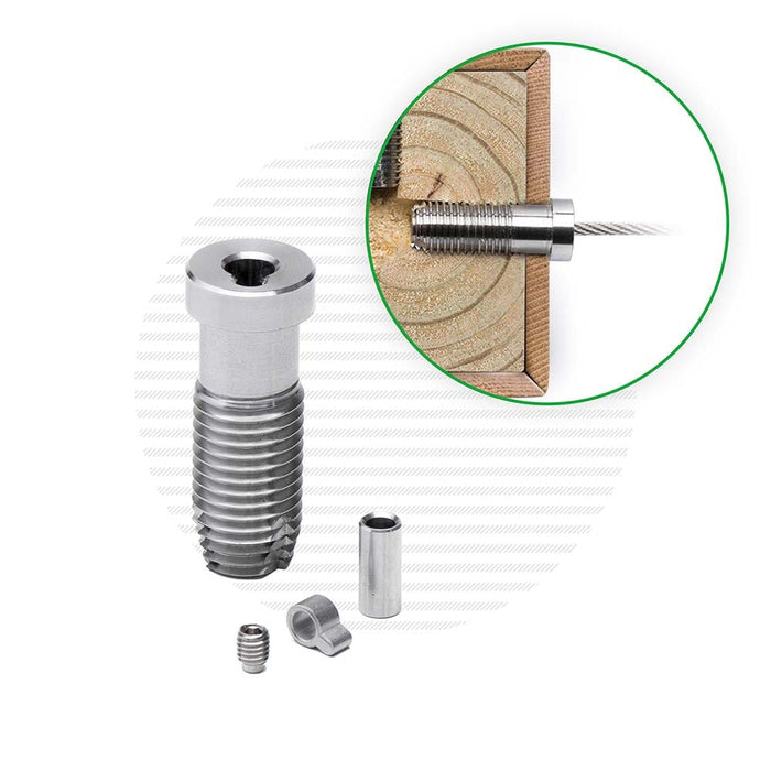 Cable Rail Tensioner Kit for Wood Posts Cable Bullet XL (1-7/8") 