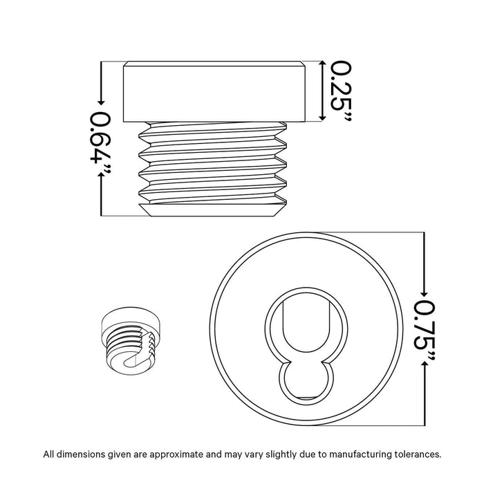 Deluxe Cable Rail Post Hole Cover Hardware Cable Bullet