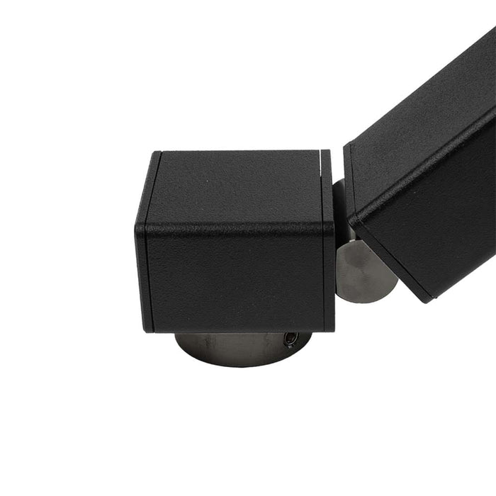 Signature Series Handrail Hinge for Stair Ends | Black Finish Cable Bullet