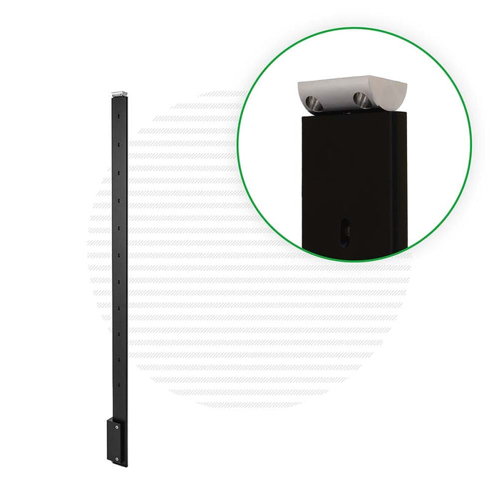 Signature Series Side Mount Cable Railing Line Post Posts Cable Bullet 36" (11 Cables) Flat Black (Fine Texture)