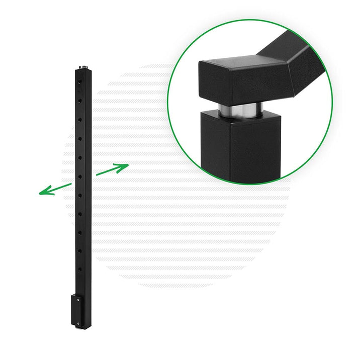 Signature Series Side Mount Cable Railing Terminal Post Posts Cable Bullet 2-Way Post 36" (11 Cables) Flat Black (Fine Texture)