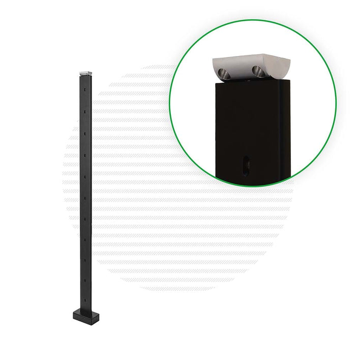 Signature Series Top Mount Cable Railing Line Post Posts Cable Bullet 36" (11 Cables) Flat Black (Fine Texture)