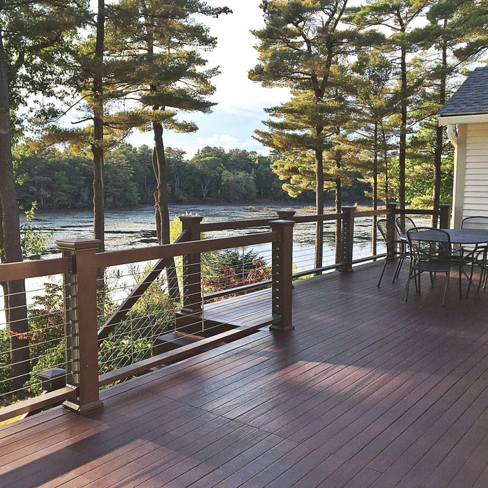 Cable Railing Project: Beaver Pond Road Wood & Sleeved Post Deck
