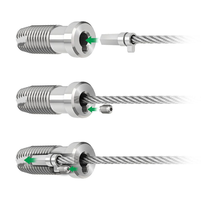 10-32 x 1/4" Stainless Steel Half Dog Point Hex Socket Set Screw Packs Hardware Cable Bullet 