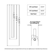 9/16" Summit Series Support Bar Assembly Hardware Cable Bullet 