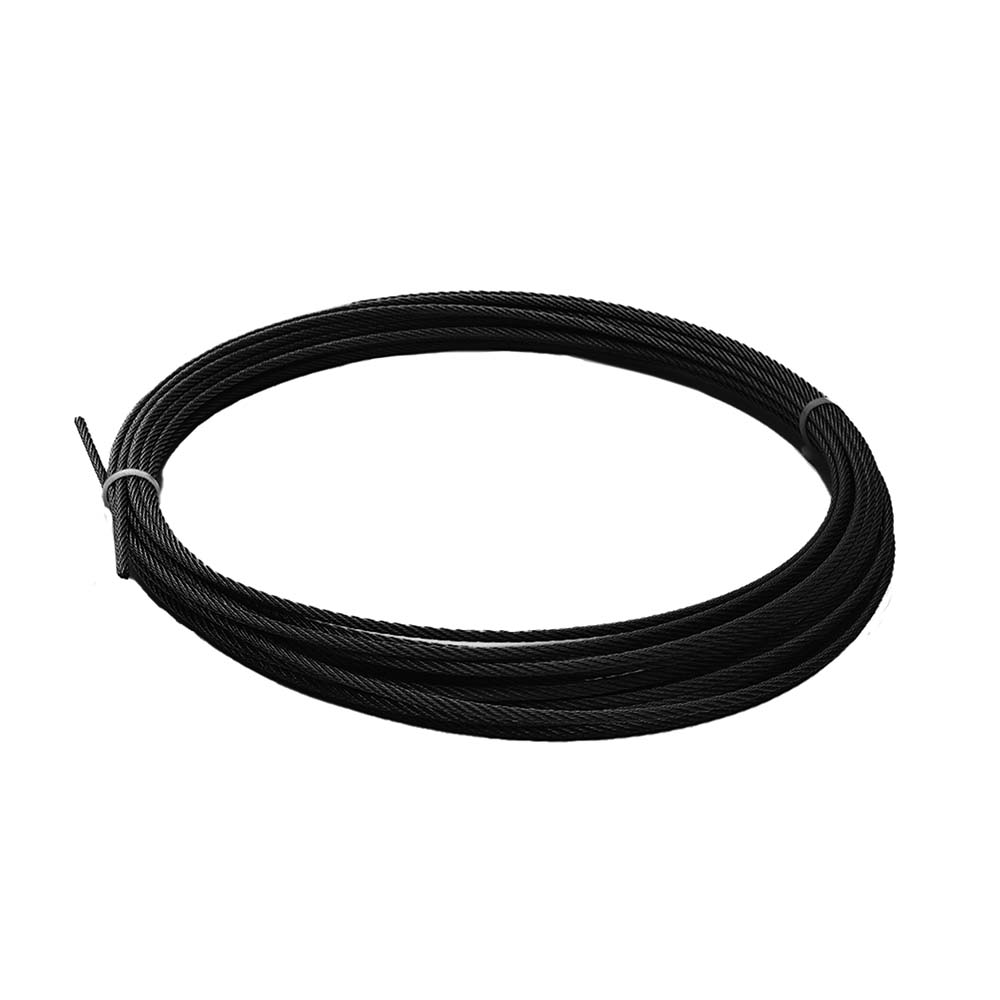5/32" 7x7 T316 Black Stainless Steel Cable — Cable Bullet