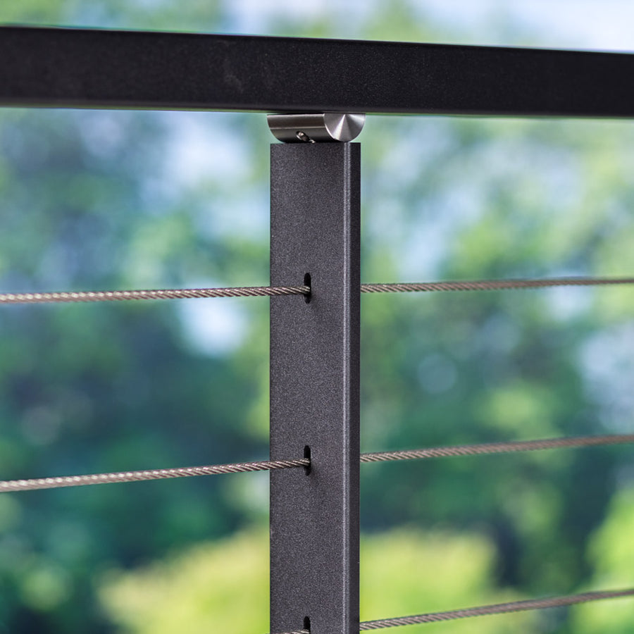 Signature Series Side Mount Cable Railing Line Post — Cable Bullet
