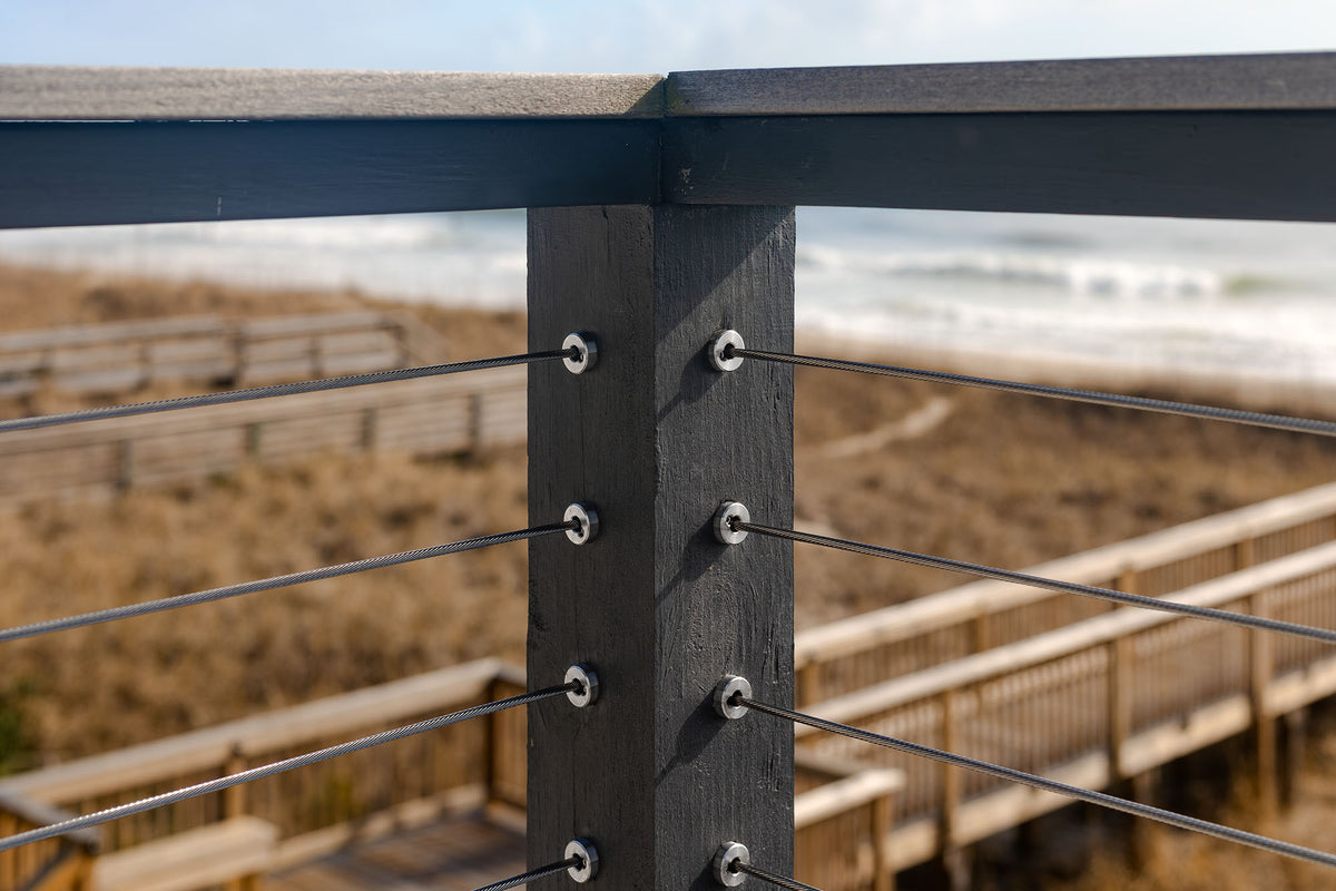 Two Bullets Railing Wood Cable Railing Kits | Cable Railings for Wood Posts | Cable Bullet