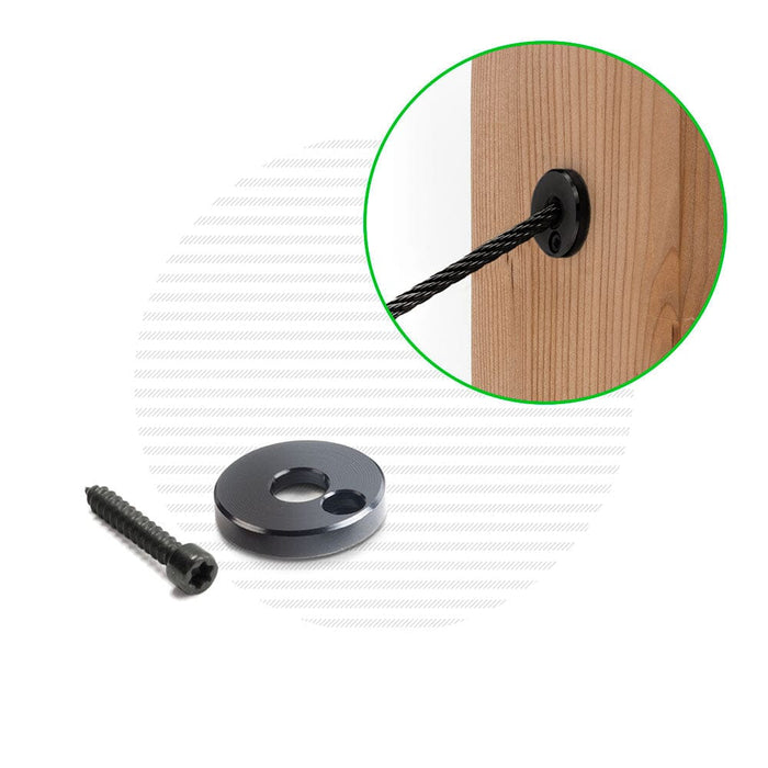 Black Cable Rail Post Hole Cover Hardware Cable Bullet Single Post Hole Cover 