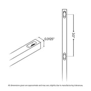 Black Cable Spacer Bar Hardware Cable Bullet 