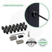 Black Cable Tensioner for Metal Posts Tensioners Cable Bullet 26 Tensioner Kits with Drivers 