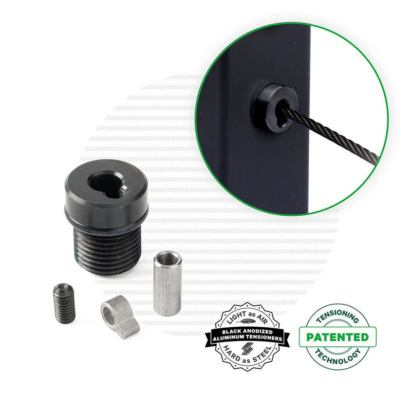 Black Cable Tensioner for Metal Posts Tensioners Cable Bullet Single Tensioner Kit 