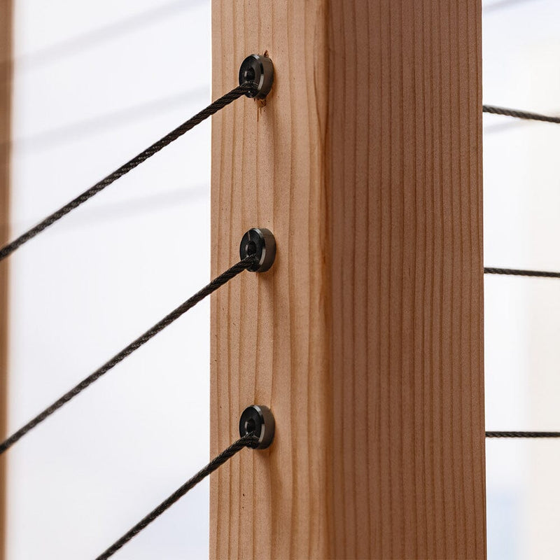 Black Cable Tensioner for Wood Posts Tensioners Cable Bullet 