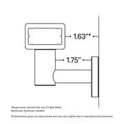 Black Wall-Mounted Handrail Bracket Hardware Cable Bullet 