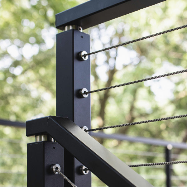 cable railing with aluminum posts