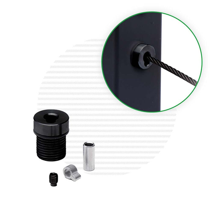 Cable Rail Tensioner Kit for Metal Posts / Black Oxide Finish — Cable