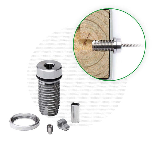 Cable Rail Tensioner Kit for Vinyl or Composite Post Sleeves Cable Bullet Standard (1-1/2") 