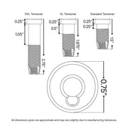 Cable Rail Tensioner Kit for Wood Posts Cable Bullet 