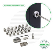 Cable Tensioner for Metal Posts Tensioners Cable Bullet 26 Tensioner Kits with Drivers 
