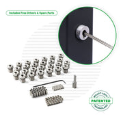 Cable Tensioner for Metal Posts Tensioners Cable Bullet 26 Tensioner Kits with Drivers 