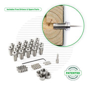 Cable Tensioner for Vinyl or Composite Post Sleeves Tensioners Cable Bullet Standard (1-1/2") 20 Tensioner Kits with Drivers 