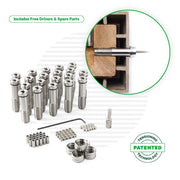 Cable Tensioner for Vinyl or Composite Post Sleeves Tensioners Cable Bullet XXL (2-3/4") 20 Tensioner Kits with Drivers 