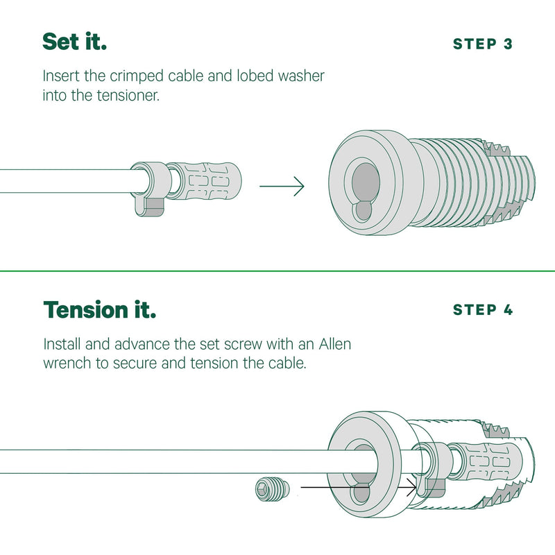 Cable Tensioner for Wood Posts Tensioners Cable Bullet 