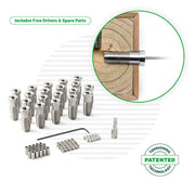 Cable Tensioner for Wood Posts Tensioners Cable Bullet XL (1-7/8") 20 Tensioner Kits with Drivers 
