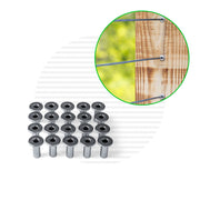 Post Hole Protector | 316 Stainless Steel Hardware Cable Bullet 20-Pack 