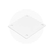 Post Leveling Plate Posts Cable Bullet Tensioning Post Leveling Plate Flat White (Fine Texture) 