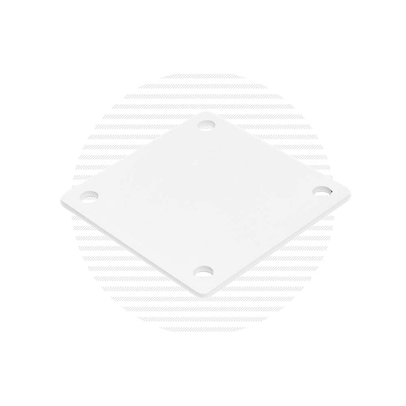 Post Leveling Plate Posts Cable Bullet Tensioning Post Leveling Plate Flat White (Fine Texture) 