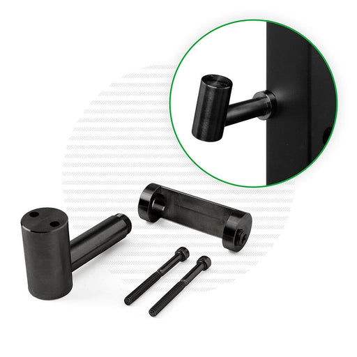 Post-Mounted Handrail Bracket for Signature Series Cable Railing | Black Finish Hardware Cable Bullet Tensioning/End Post 