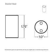 Post-Mounted Handrail Bracket for Signature Series Cable Railing Hardware Cable Bullet 