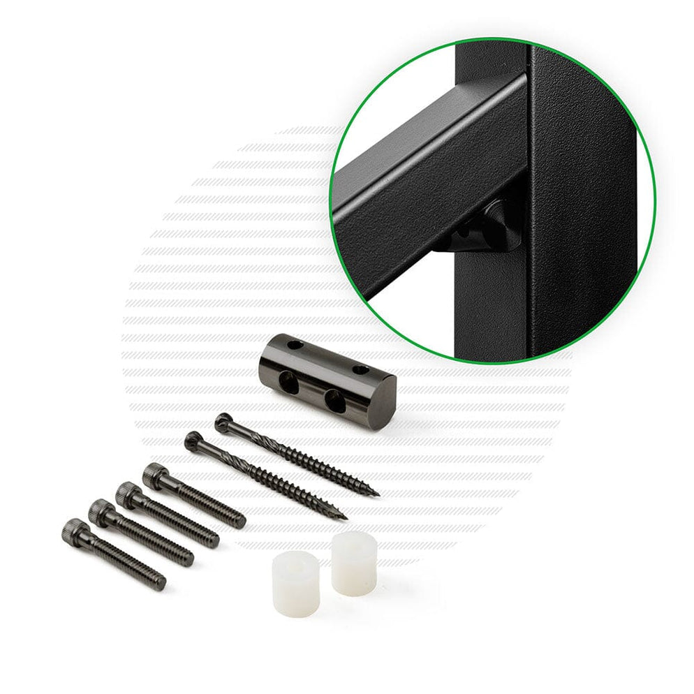 Black Post-Side Handrail Bracket — Cable Bullet