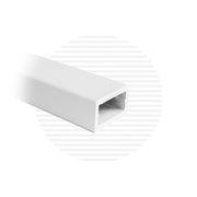 Reinforced Aluminum Handrail Handrail Cable Bullet 93" Flat White (Fine Texture) 