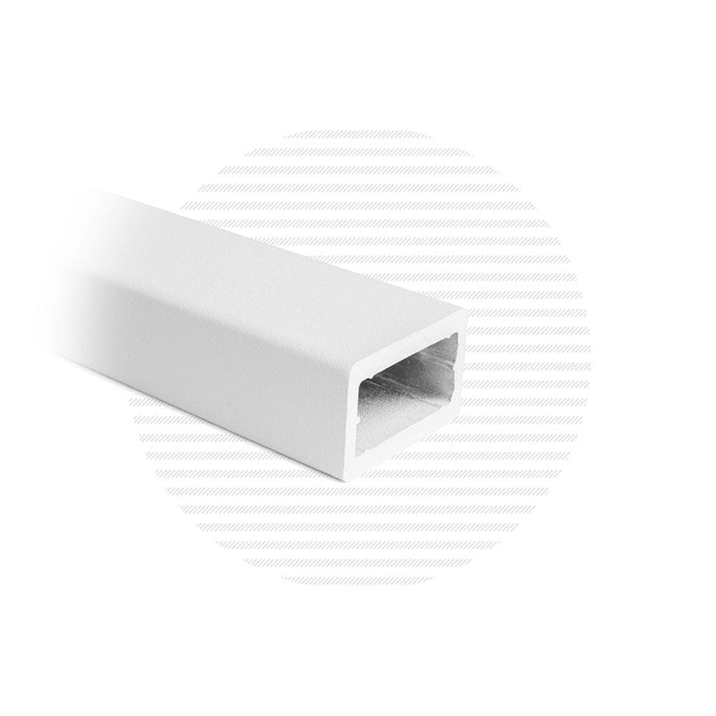 Reinforced Aluminum Handrail Handrail Cable Bullet 93" Flat White (Fine Texture) 