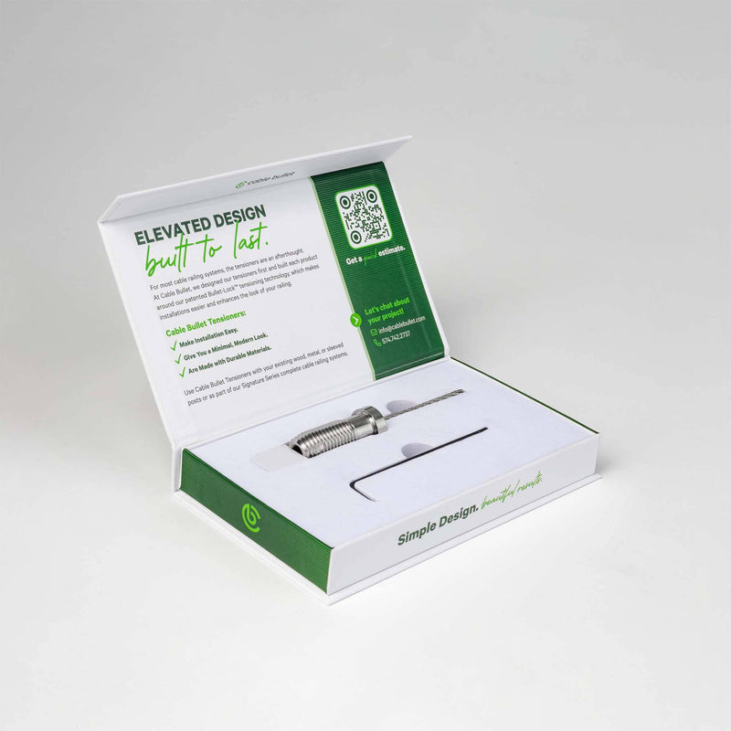 Sample Cable Rail Tensioner Kit (CA) Sample Cable Bullet Wood Post XL Kit 