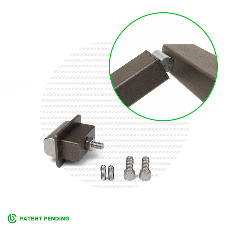 Signature Classic Stair Corner Handrail Hinge Handrail Cable Bullet Bronze 