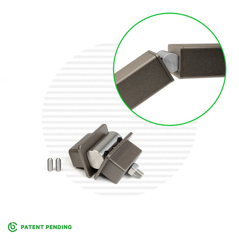 Signature Classic Stair Transition Handrail Hinge Handrail Cable Bullet Bronze 