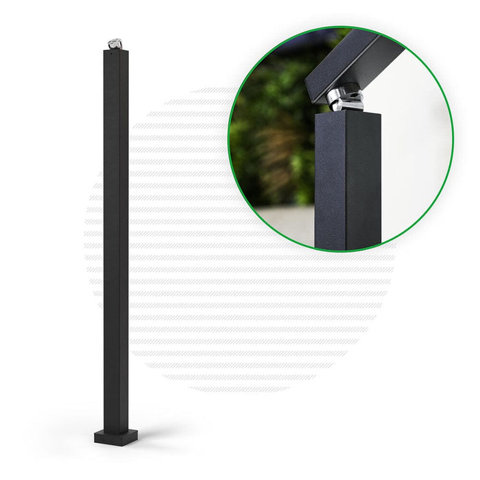 Signature Classic Top Mount Blank Post Posts Cable Bullet 42" Flat Black (Fine Texture) 