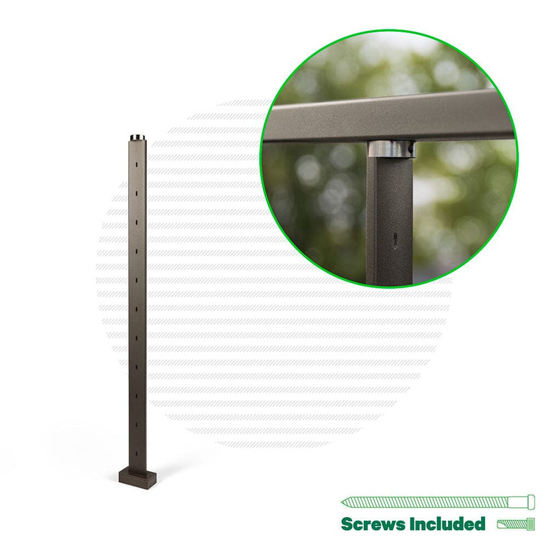 Signature Classic Top Mount Line Post Posts Cable Bullet 36" (11 Cables) Bronze Level Run Line Post