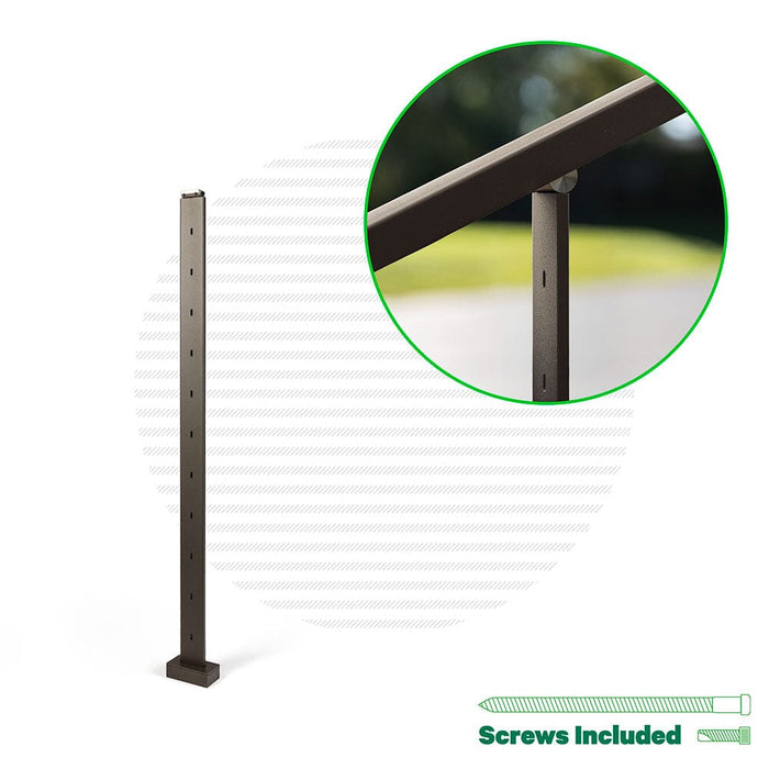 Signature Classic Top Mount Line Post Posts Cable Bullet 36" (11 Cables) Bronze Stair Run Line Post