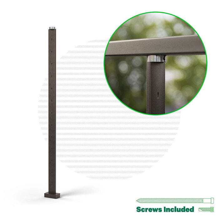 Signature Classic Top Mount Line Post Posts Cable Bullet 42" (13 Cables) Bronze Level Run Line Post