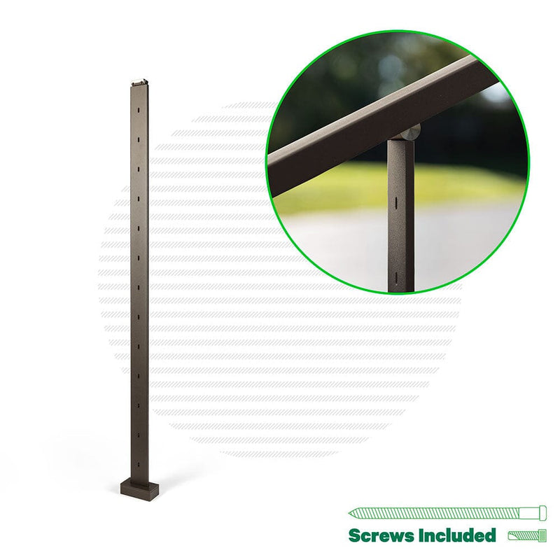 Signature Classic Top Mount Line Post Posts Cable Bullet 42" (13 Cables) Bronze Stair Run Line Post