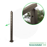 Signature Classic Top Mount Terminal Post Posts Cable Bullet Top of Stair End Post 36" (11 Cables) Bronze