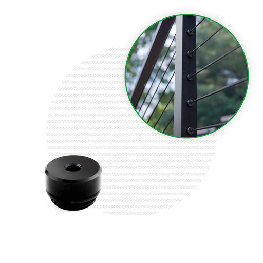 Signature Midnight Deluxe Post Hole Cover Hardware Cable Bullet Single 