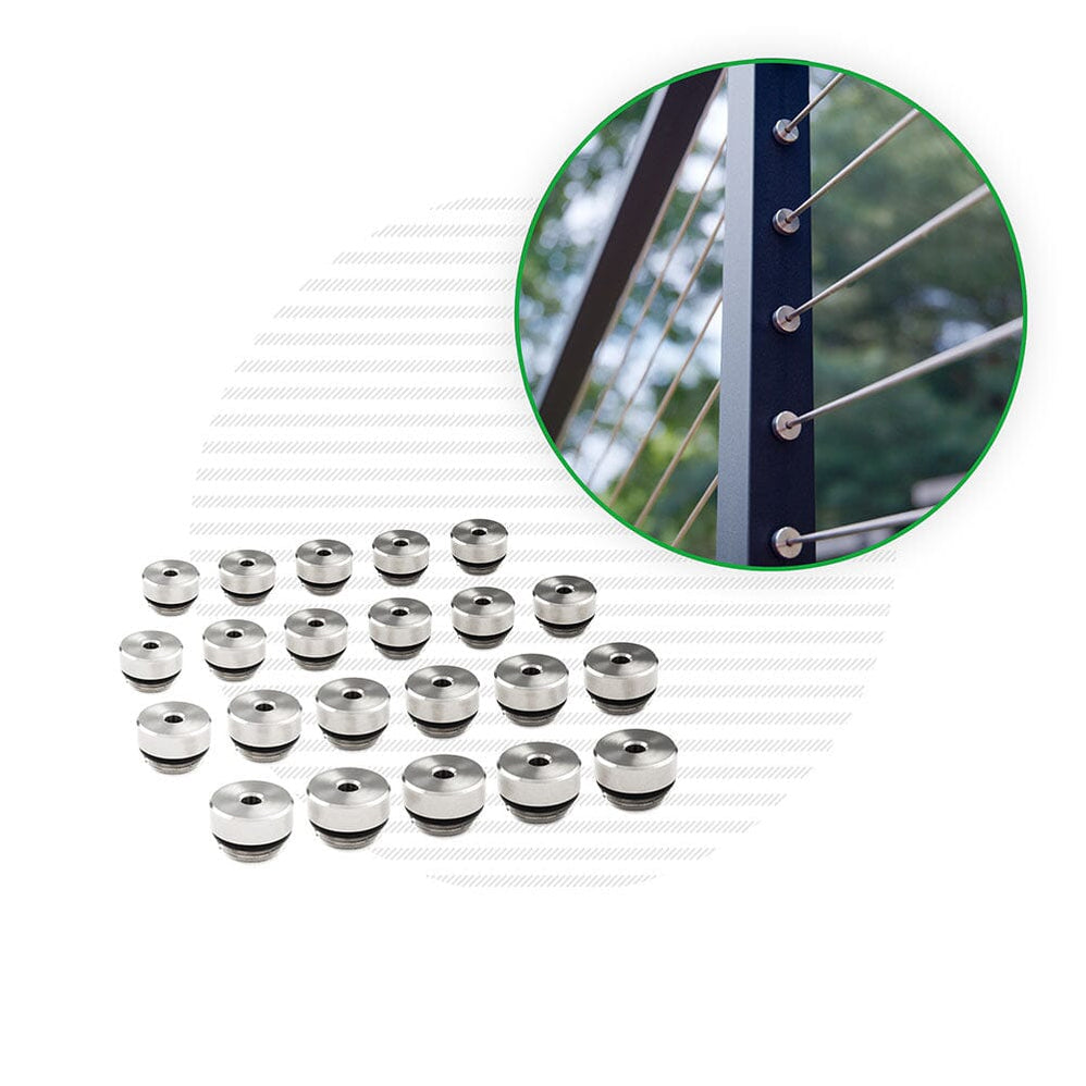 Expandable Bullet Cable Railing Metal Cable Railing Kits | Cable Railing for Metal Posts | Cable Bullet