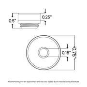 Signature Series Deluxe Post Hole Cover Hardware Cable Bullet 